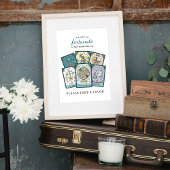 Tarot Baby Shower Party Favor Frameable Table Sign Poster