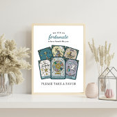 Tarot Baby Shower Party Favor Frameable Table Sign Poster