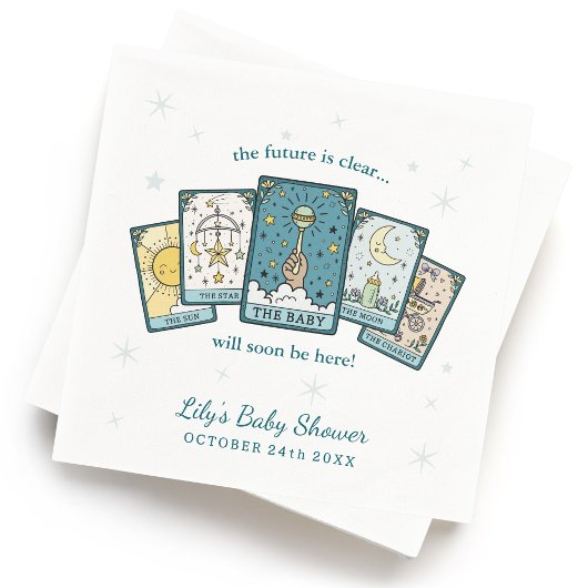 Tarot Baby Shower Personalized Paper Napkin Servet