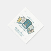 Tarot Baby Shower Personalized Paper Napkin Servet (Hoek)