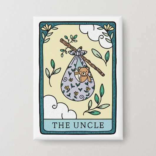 Tarot Baby shower Uncle Button (Voorkant)