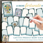 Tarot Baby shower Verjaardag Gissen Spel Poster