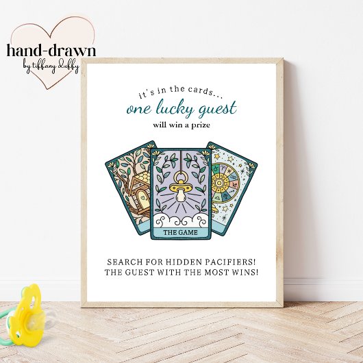 Tarot Baby shower Vind de Fopspeen Spelbord Poster