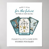 Tarot Baby Shower Wishes for Baby Activity Sign Poster (Voorkant)