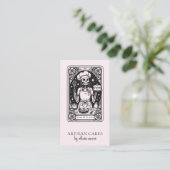 Tarot Baker Blush Roze Gebak Chef Visitekaartje (Staand voorkant)