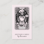 Tarot Baker Blush Roze Gebak Chef Visitekaartje (Voorkant)