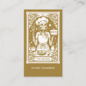Tarot Baker Gold Pastry Chef Dessert Visitekaartje (Voorkant)