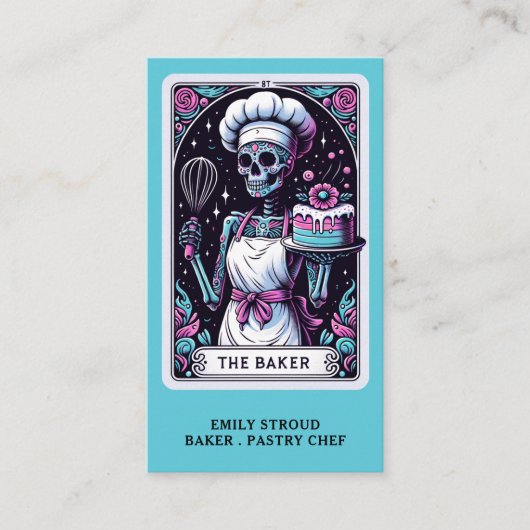 Tarot Baker Pastry Chef Dessert Cateraar Visitekaartje (Voorkant)