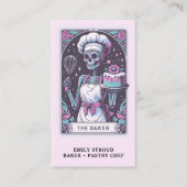 Tarot Baker Pastry Chef Dessert Caterer Pink Visitekaartje (Voorkant)