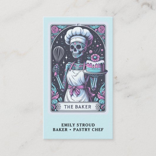 Tarot Baker Pastry Chef Dessert Caterer Visitekaartje (Voorkant)