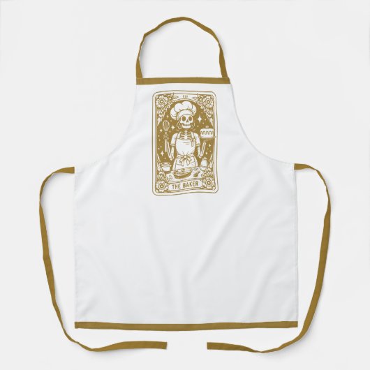 Tarot Baker Pastry Chef Gold Schort (Voorkant)