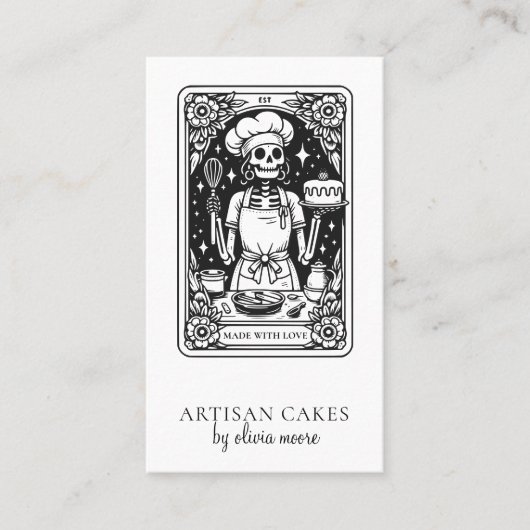 Tarot Baker Pastry Chef Visitekaartje (Voorkant)