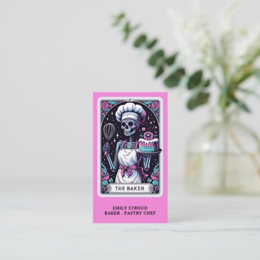 Tarot Baker Visitekaartje (Staand voorkant)