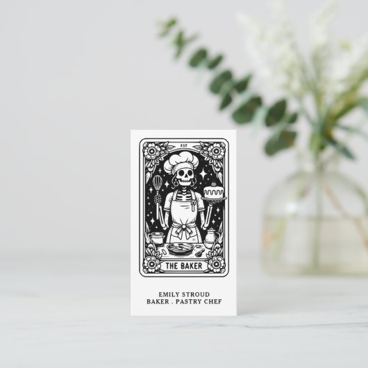 Tarot Baker Visitekaartje (Staand voorkant)