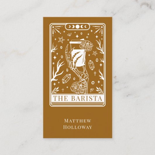 Tarot  Barista Business Card Visitekaartje (Voorkant)