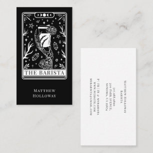 Tarot Barista Zwarte Zakelijke Kaart Visitekaartje