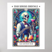 Tarot Bartender Bar Dead Serious Cocktails  Poster (Voorkant)
