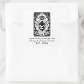 Tarot Bee Theme Honey Bee Apiary Boerderij Beekeep Vierkante Sticker (Tas)