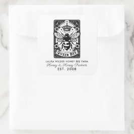 Tarot Bee Theme Honey Bee Apiary Boerderij Beekeep Vierkante Sticker