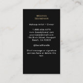 Tarot Bergen Godin Modern Elegant Zwart Goud Visitekaartje (Achterkant)