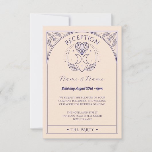 Tarot bruiloft receptie Kaarten Kristallen Harten (Voorkant)