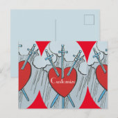 Tarot Card 3 Swords Thunder_Cove Briefkaart (Voorkant / Achterkant)