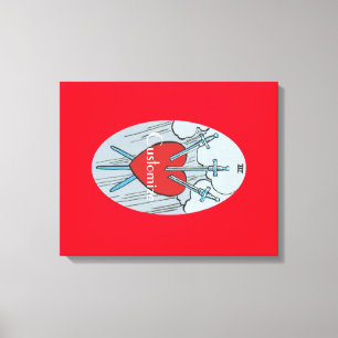 Tarot Card 3 Swords Thunder_Cove Canvas Afdruk