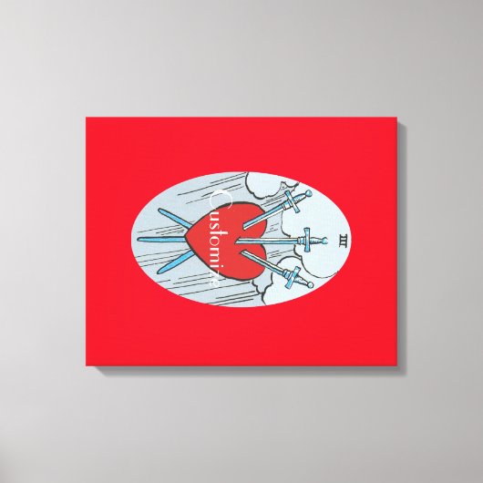 Tarot Card 3 Swords Thunder_Cove Canvas Afdruk (Voorkant)