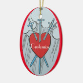 Tarot Card 3 Swords Thunder_Cove Keramisch Ornament (Links)