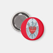 Tarot Card 3 Swords Thunder_Cove Magneet (Voorkant / Achterkant)