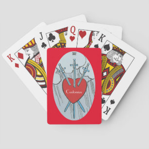 Tarot Card 3 Swords Thunder_Cove Pokerkaarten