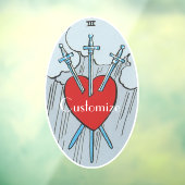 Tarot Card 3 Swords Thunder_Cove Raamsticker (Vel 3)