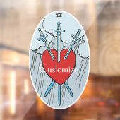 Tarot Card 3 Swords Thunder_Cove Raamsticker (Vel 2)