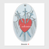 Tarot Card 3 Swords Thunder_Cove Sticker (Vel)
