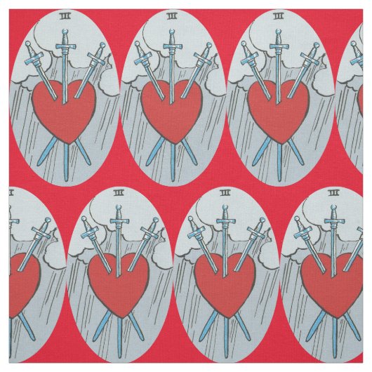 Tarot Card 3 Swords Thunder_Cove Stof (Swatch)