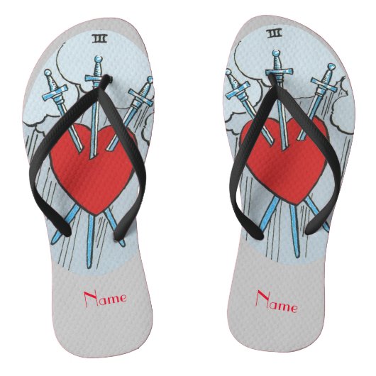 Tarot Card 3 Swords Thunder_Cove Teenslippers (Voetbed)