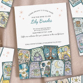 Tarot Card Baby Girl Baby Shower Invitations Kaart