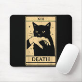 Tarot Card Black Cat Occult Witchy Black Cat Tarot Muismat (Met muis)