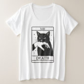 Tarot Card Black Cat Shirt – Tarot Death Tee, Witc (Design voorkant)