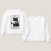 Tarot Card Black Cat Shirt – Tarot Death Tee, Witc (Voorkant /achterkant)