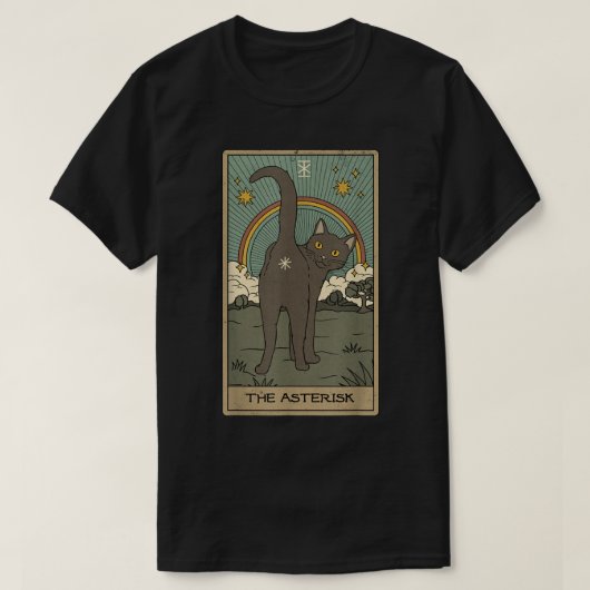 Tarot Card Cat the Asterisk Cosmic Graphic T-shirt (Design voorkant)