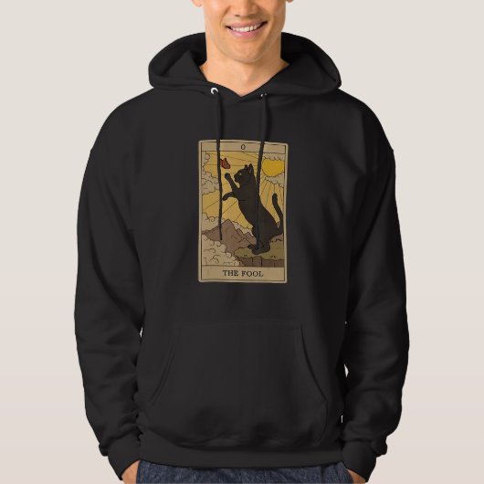 Tarot Card Cat  The Fool Hoodie (Voorkant)