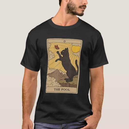 Tarot Card Cat  The Fool T-shirt (Voorkant)
