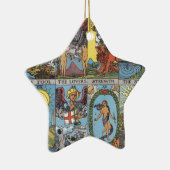 Tarot Card Collage Keramisch Ornament (Rechts)