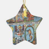 Tarot Card Collage Keramisch Ornament (Links)