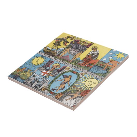 Tarot Card Collage Tegeltje (Zijkant)
