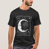Tarot Card Crescent Moon en Black Cat Cosmic Grap T-shirt (Voorkant)