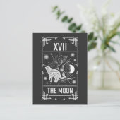 Tarot Card Crescent Moon Occult Cat Gothic Witch Briefkaart (Staand voorkant)
