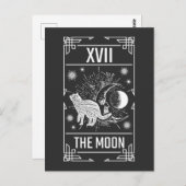 Tarot Card Crescent Moon Occult Cat Gothic Witch Briefkaart (Voorkant / Achterkant)