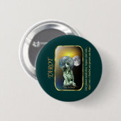 Tarot Card - De wereld Ronde Button 5,7 Cm (Voorkant /achterkant)